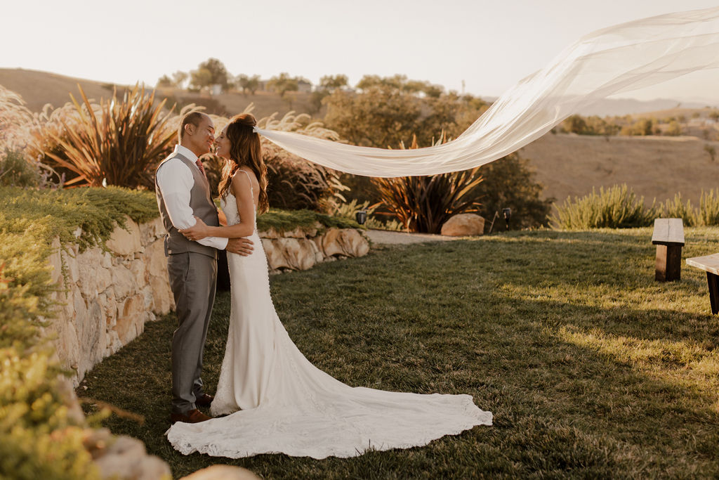 intimate winery wedding photos at golden hour