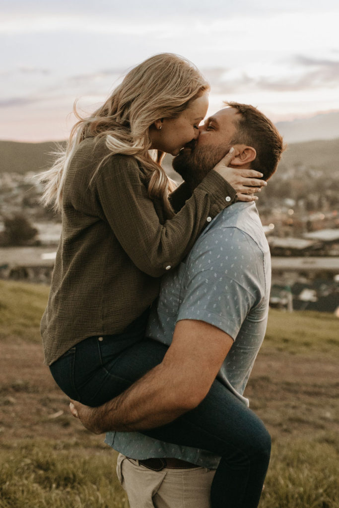 kissing on hill of san luis obispo