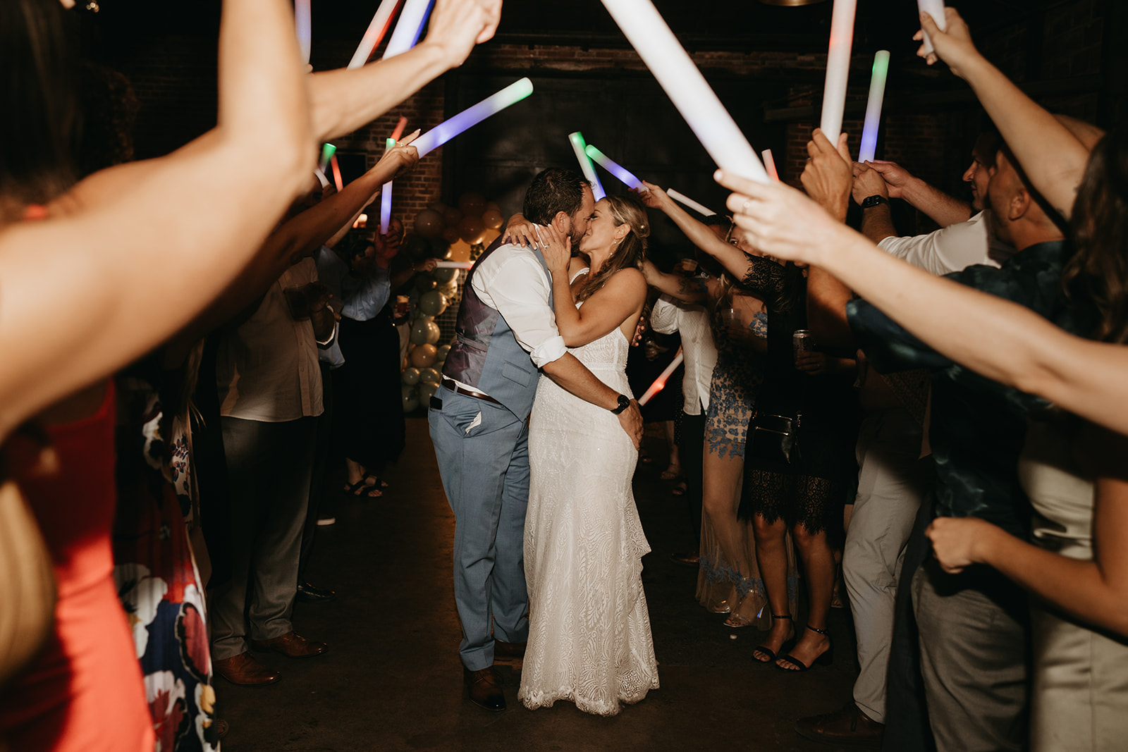 bride and groom kissing on the dance floor | The Penny: A Downtown Wedding Venue in San Luis Obispo