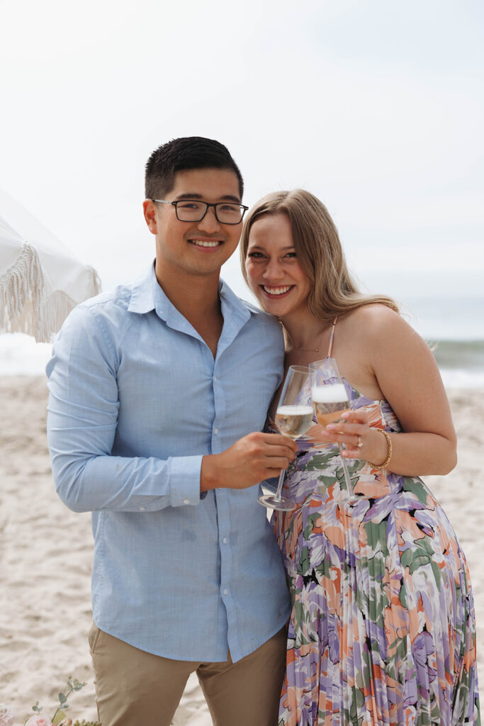 a surprise proposal photoshoot on the beach in santa barbara
