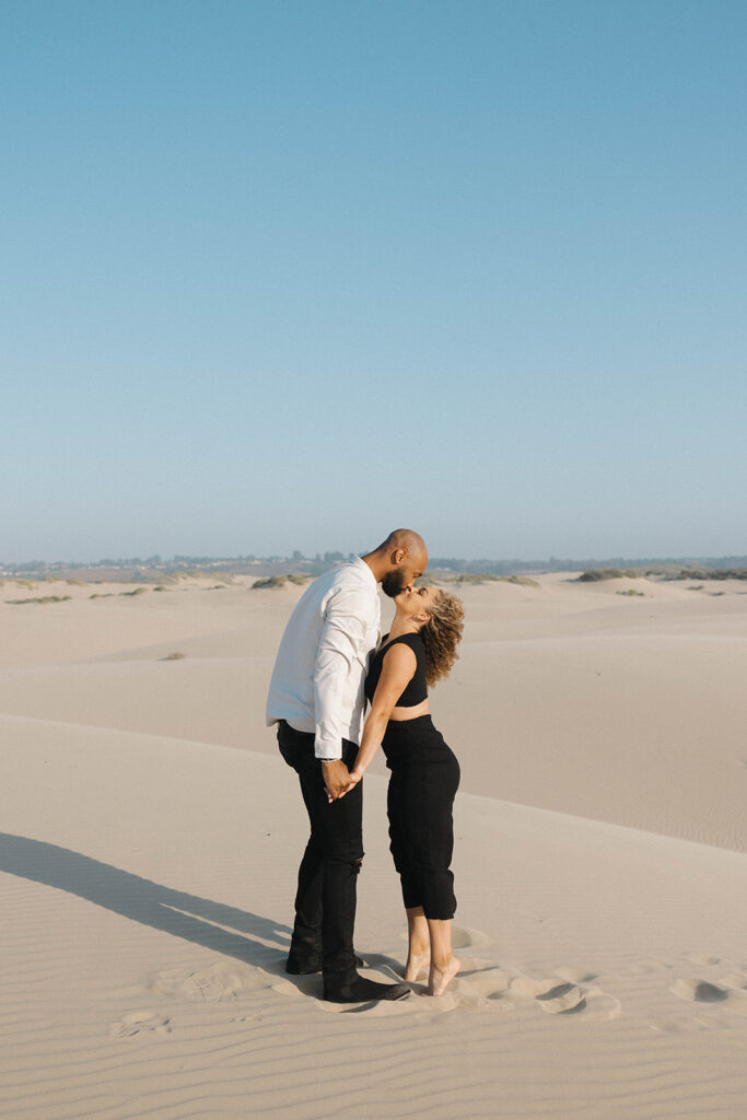 an engagement photoshoot at pismo beach in central california
