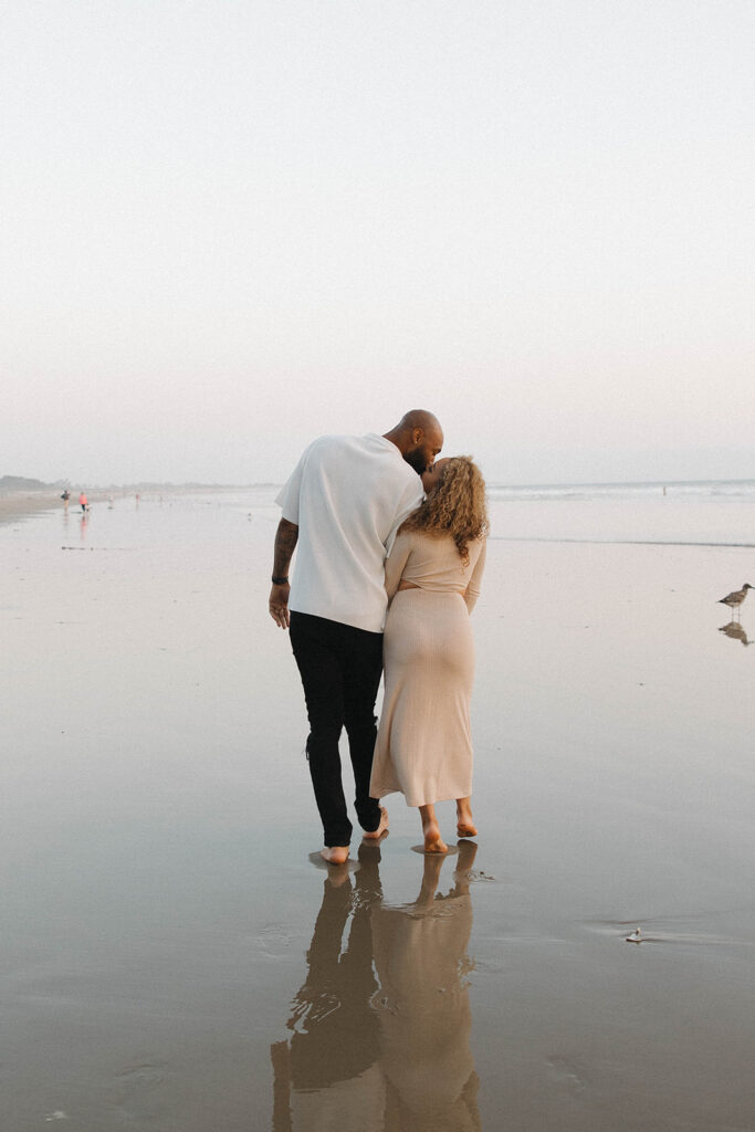 an engagement photoshoot at pismo beach in central california
