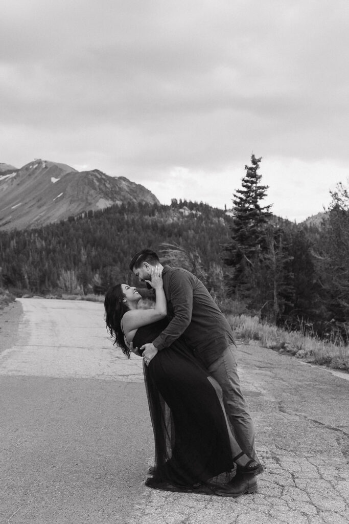 pre wedding photo session on mammoth lakes
