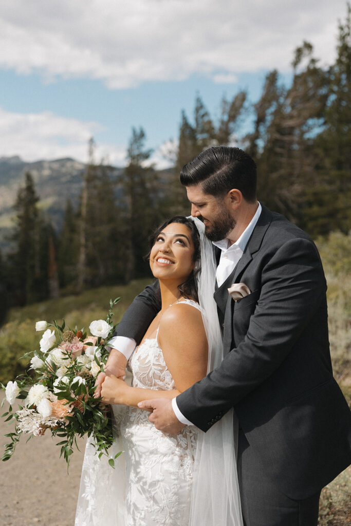 outdoor bride and groom photos