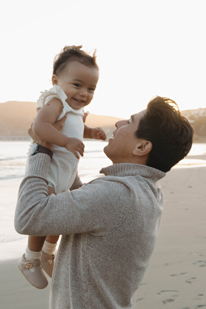 a golden hour family session in california
