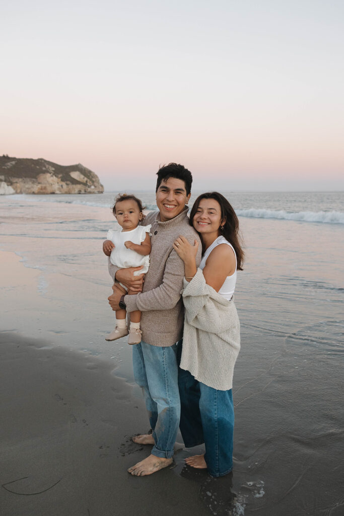 a golden hour family session in california
