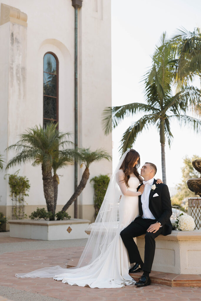 Bride and groom portrait taken by Chico wedding photographer Alyssa Flores.