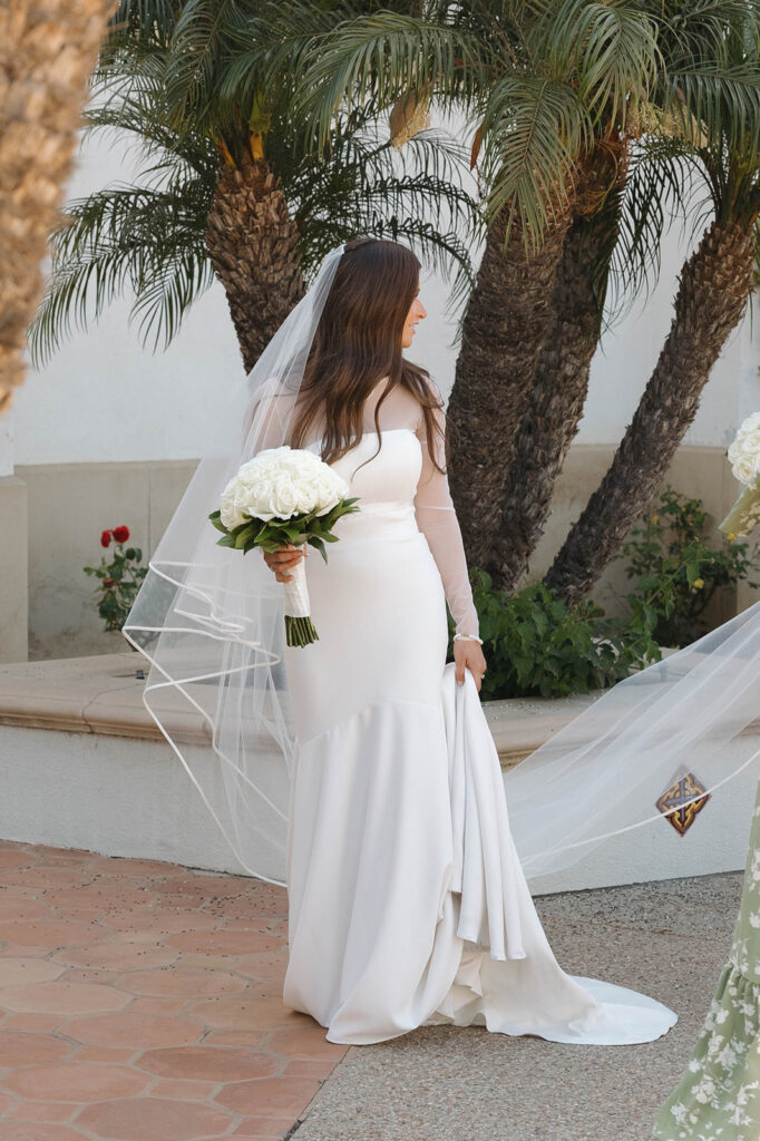 Editorial-style wedding portrait by Chico wedding photographer.