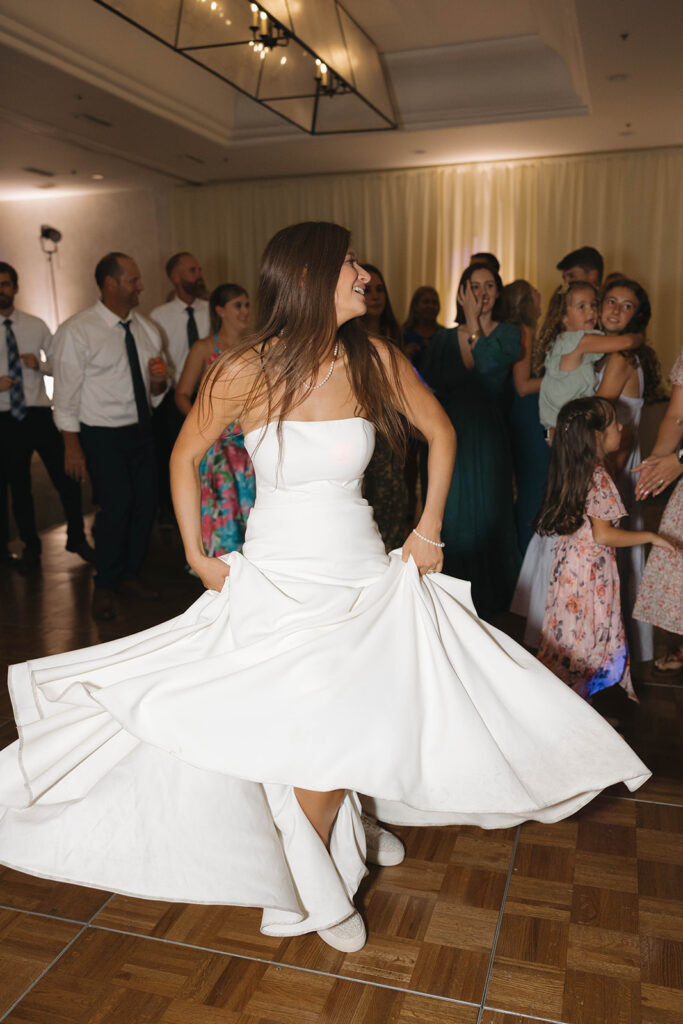 Reception moment photographed in Chico, California wedding.