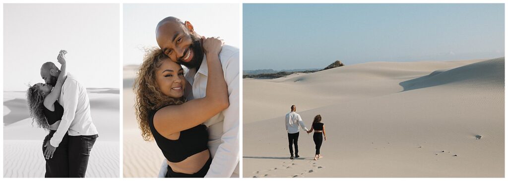timeless coastal engagement photos in natural light