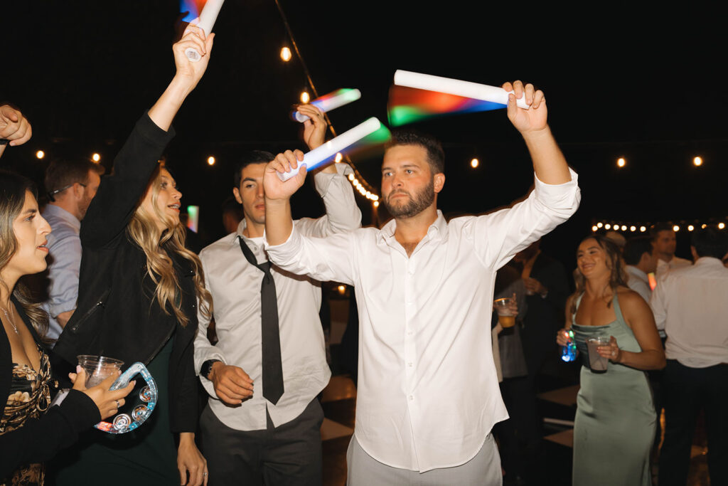 guests dancing at wedding reception