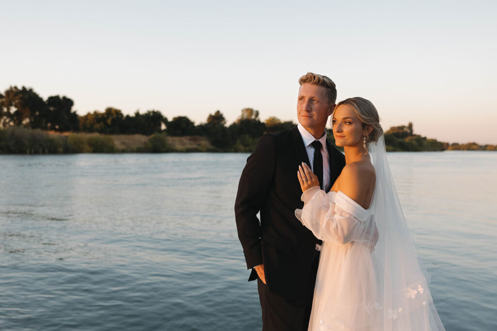 Documentary style bride and groom portraits