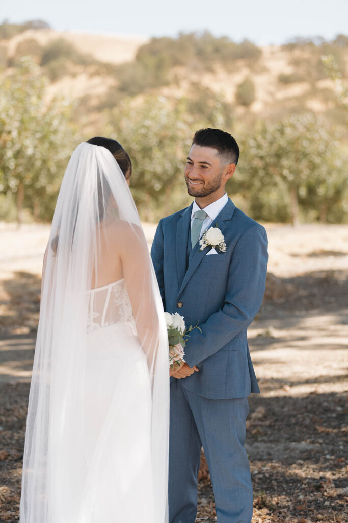 Bride and groom portraits at sunset